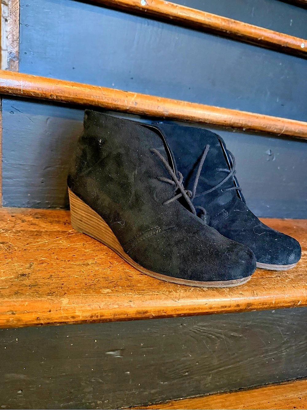 Dr. Scholl's Darota Black Wedge Shoes US 8.5